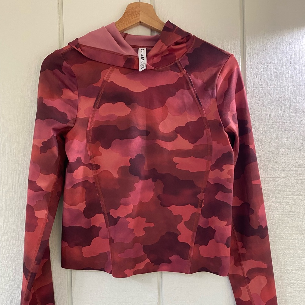 Athleta Pink Camouflage Hoodie - XXS